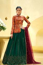 Rama Green Lehenga Choli